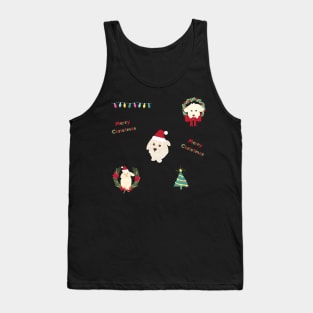 Christmas Dog Sticker Pack Tank Top